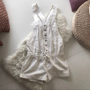 TOPSHOP White Linen Summer Romper. Sz XS